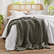 Chunky Double Knit - Handmade Throw - Charcoal