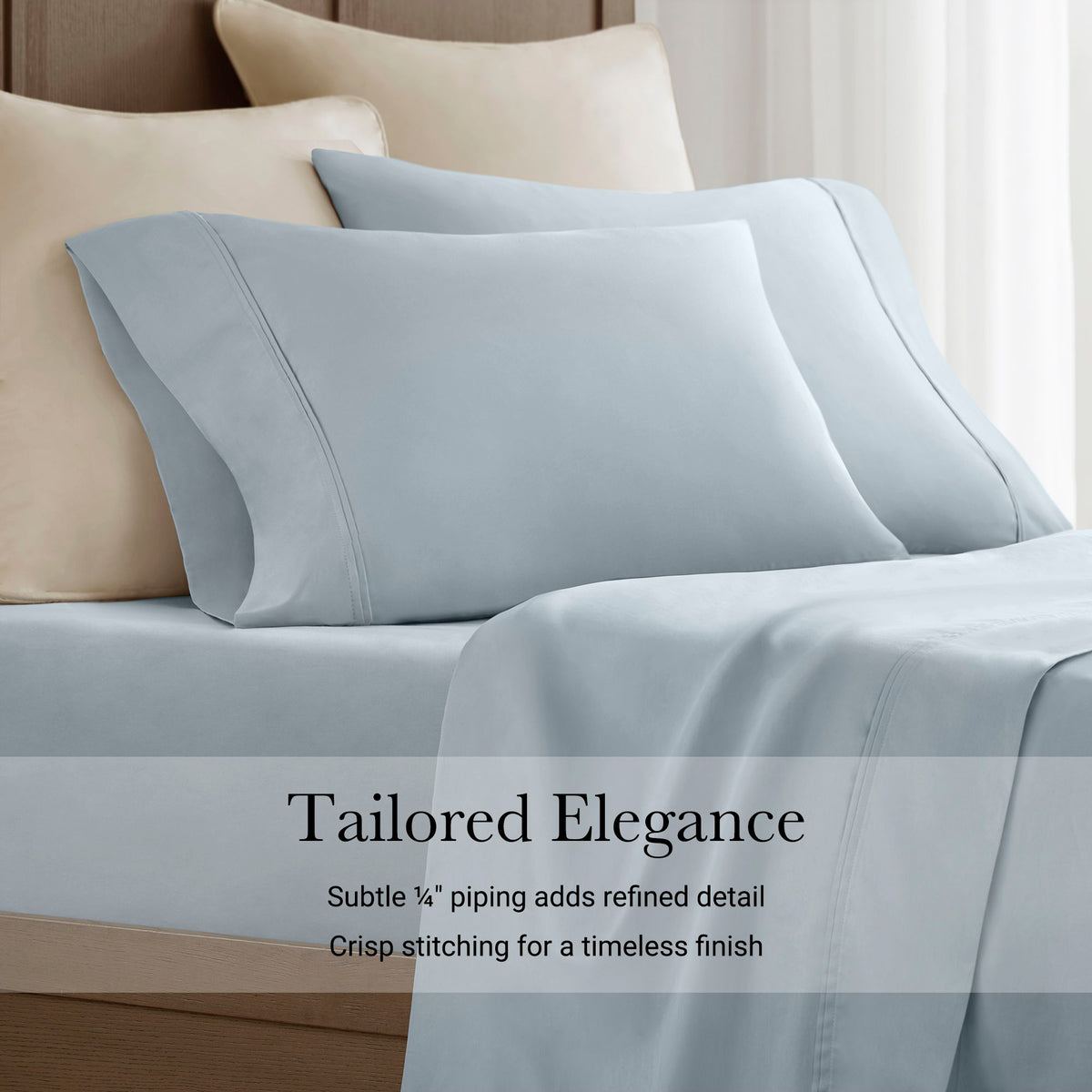Standard Sateen Pillowcase Set - Blue