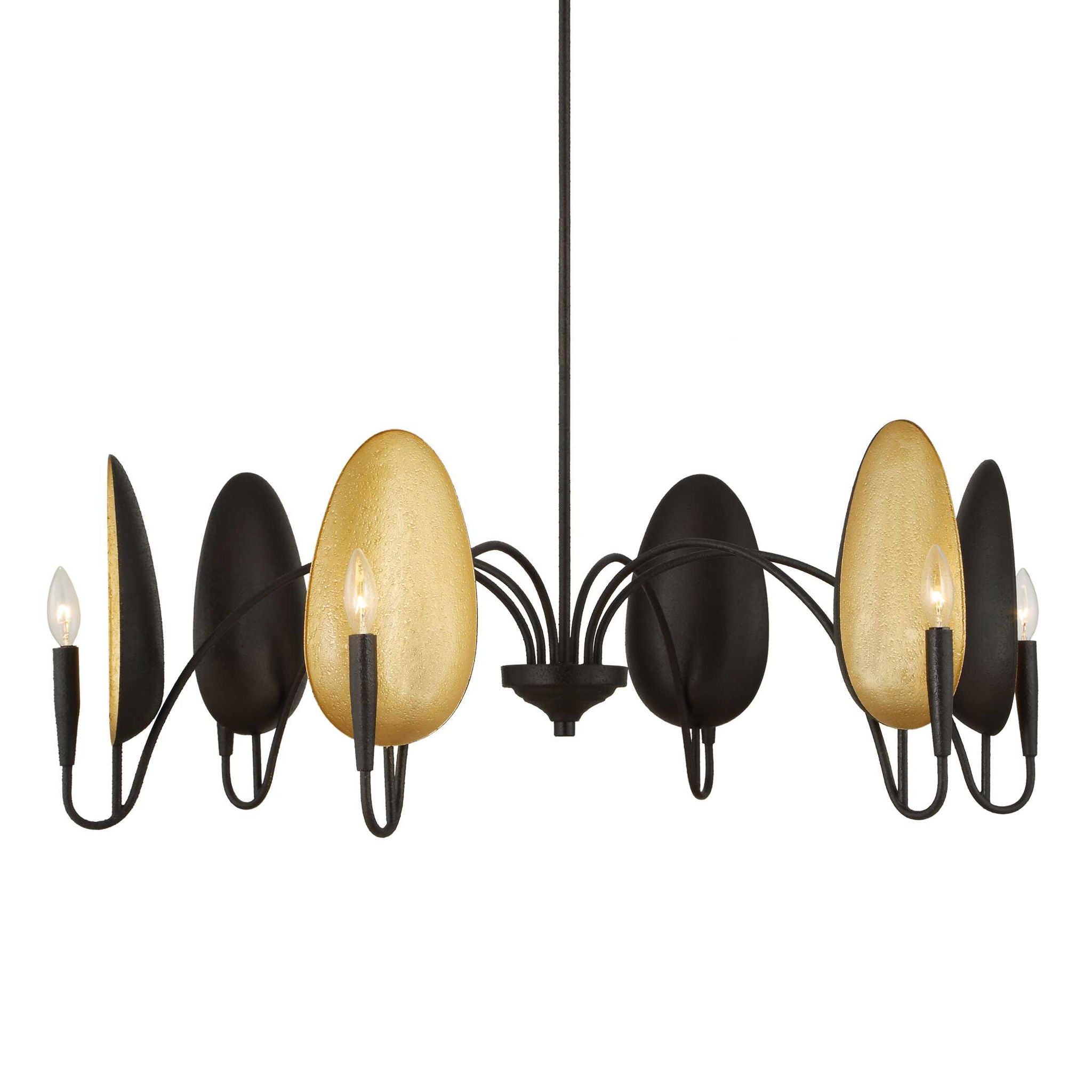 Warwick - 6 Light Chandelier - Matte Black