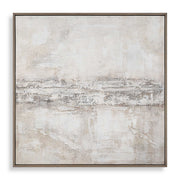 Desert Oasis - Abstract Canvas Art - Gray