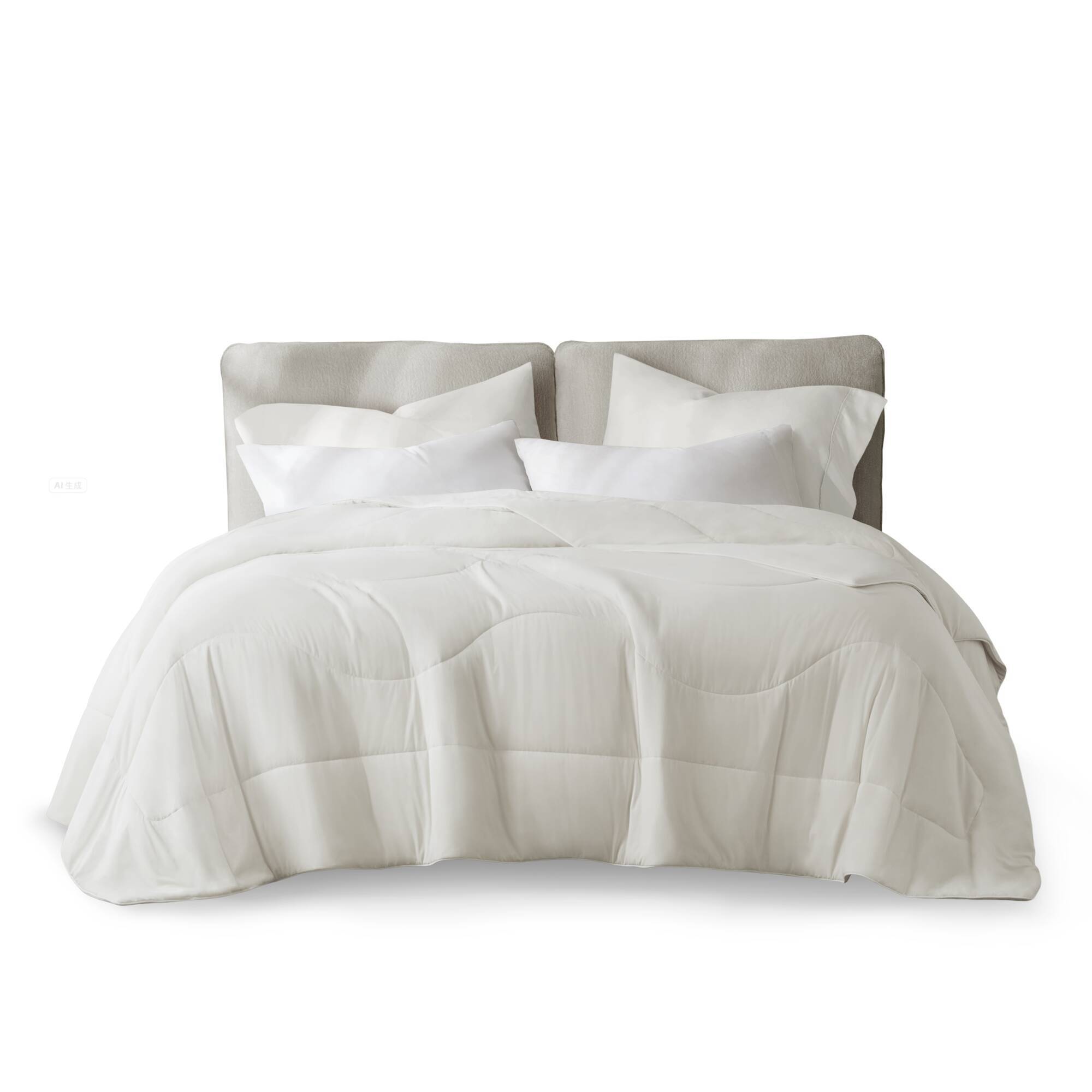 King/California King Reversible Tencel Comforter Blanket - White