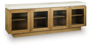 Adanworth - Accent Cabinet - Light Brown / Gray