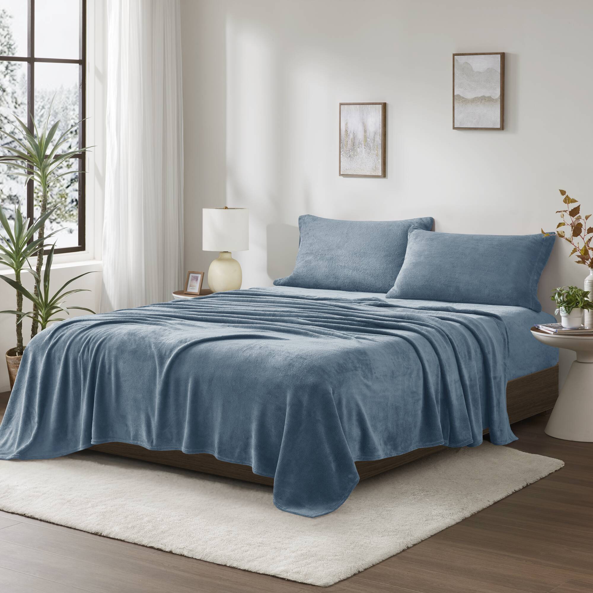 Soloft Plush - King Sheet Set - Blue