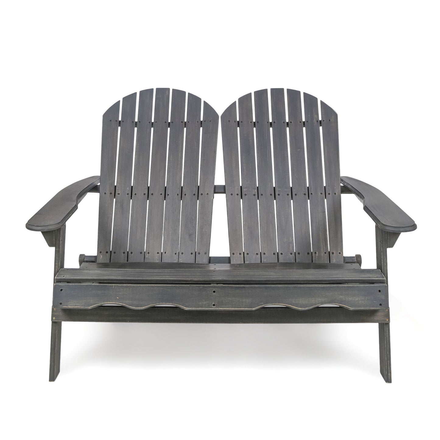Outdoor Adirondack Rocking Loveseat With Hand Crafted Details