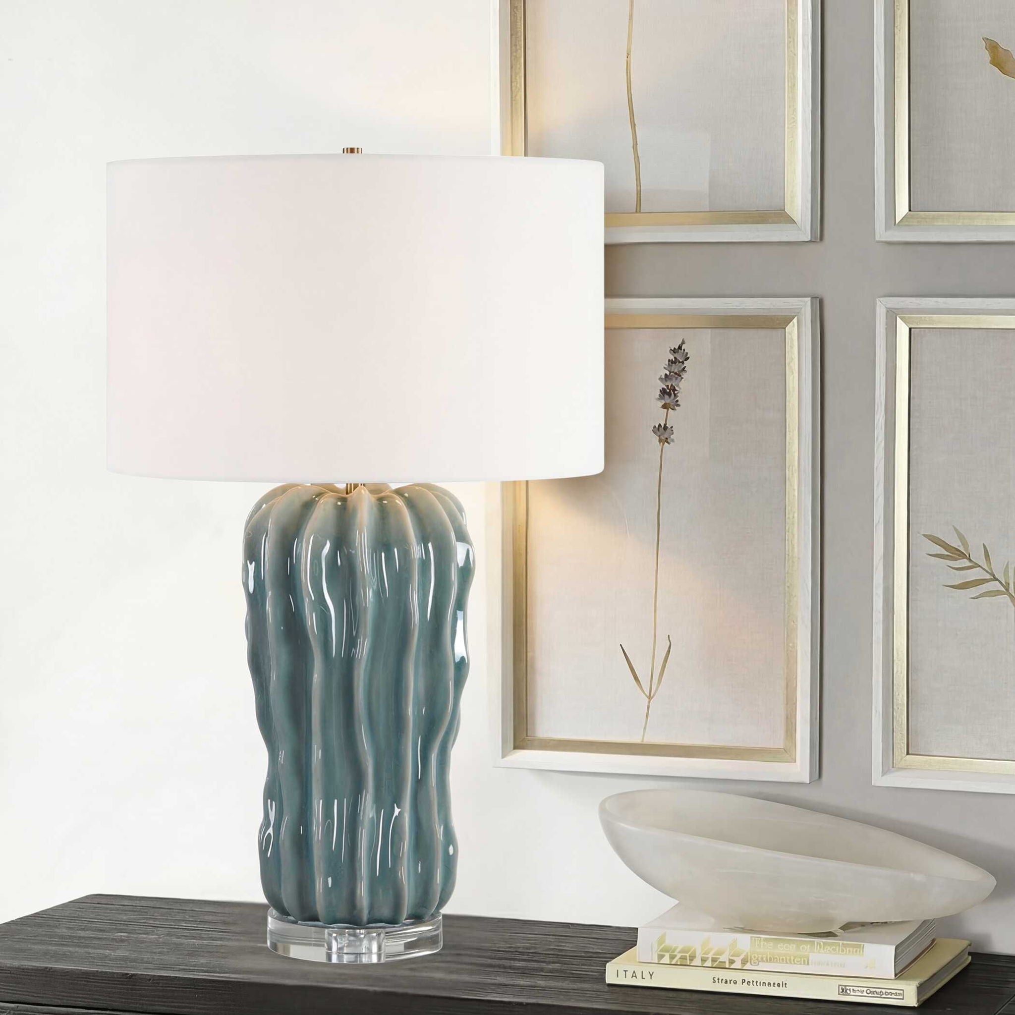 Niese - Glaze Table Lamp - Light Blue