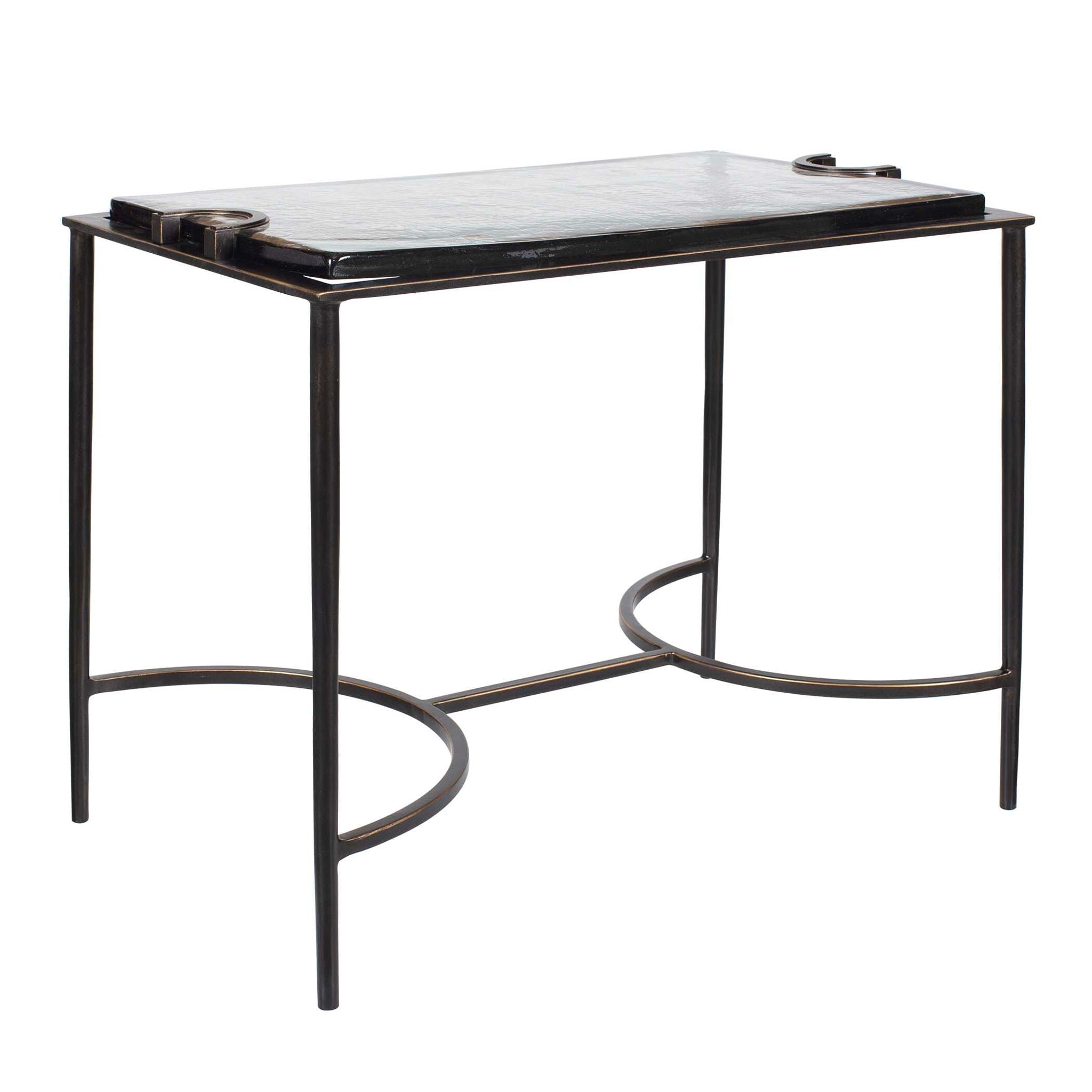 Eisen - Textured Glass Accent Table - Bronze