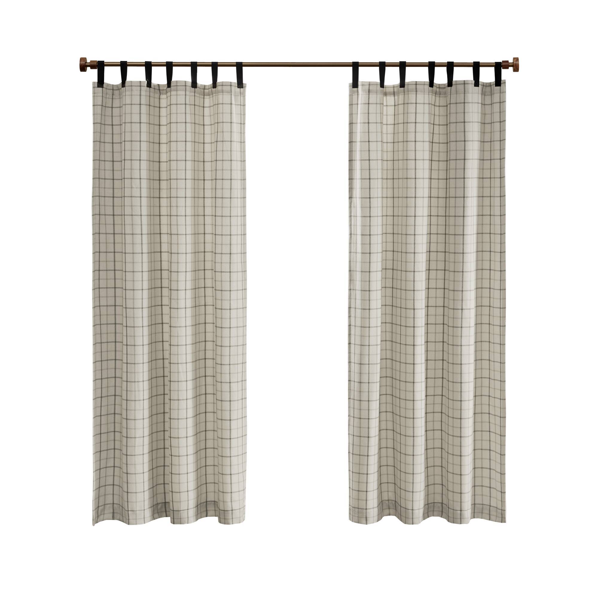 Anaheim - Plaid Tab Top Panel - Natural
