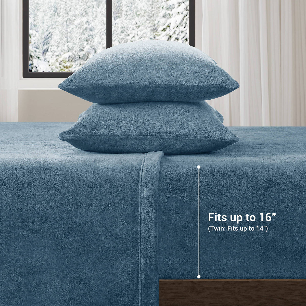 Soloft Plush - Twin Sheet Set - Blue