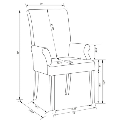 Draper - Upholstered Arm Chair - Beige