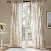 Lana - 42''x84" Floral Window Panel - Neutral