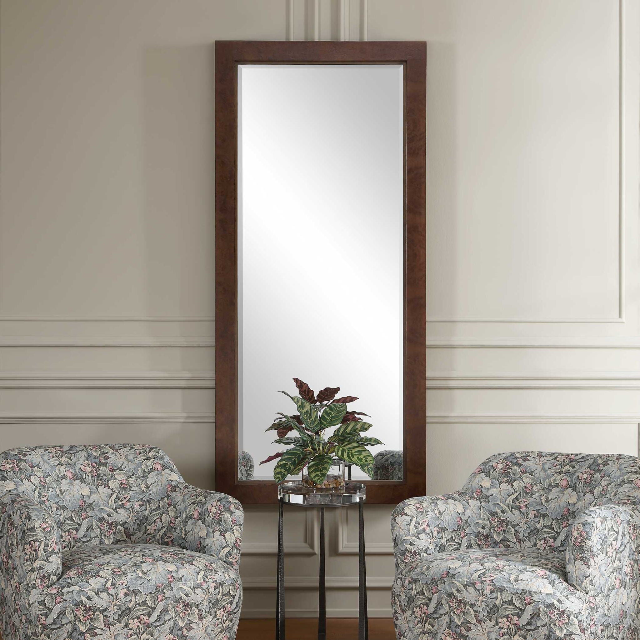 Durant - Tall Wood Mirror - Brown
