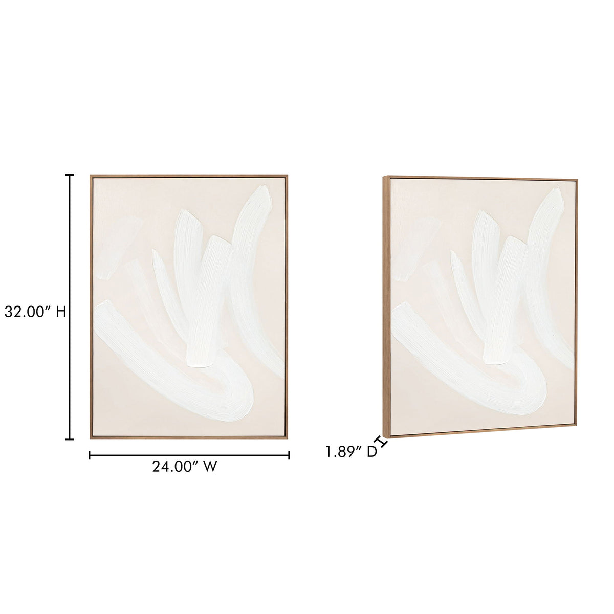 Chorus - Framed Painting - Beige