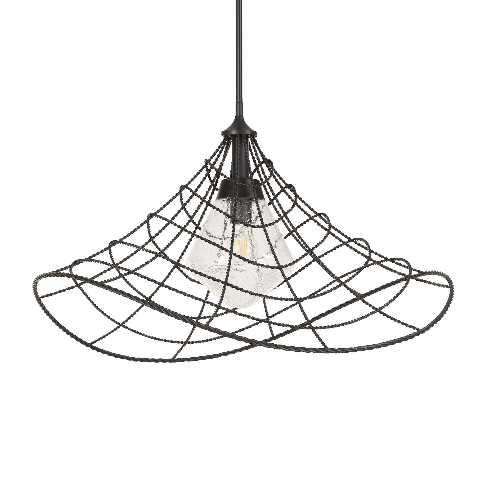 Whirlwind - 1 Light Indoor-Outdoor Pendant - Dark Bronze