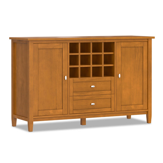Warm Shaker - Storage Cabinet With Wine Rack - Brown