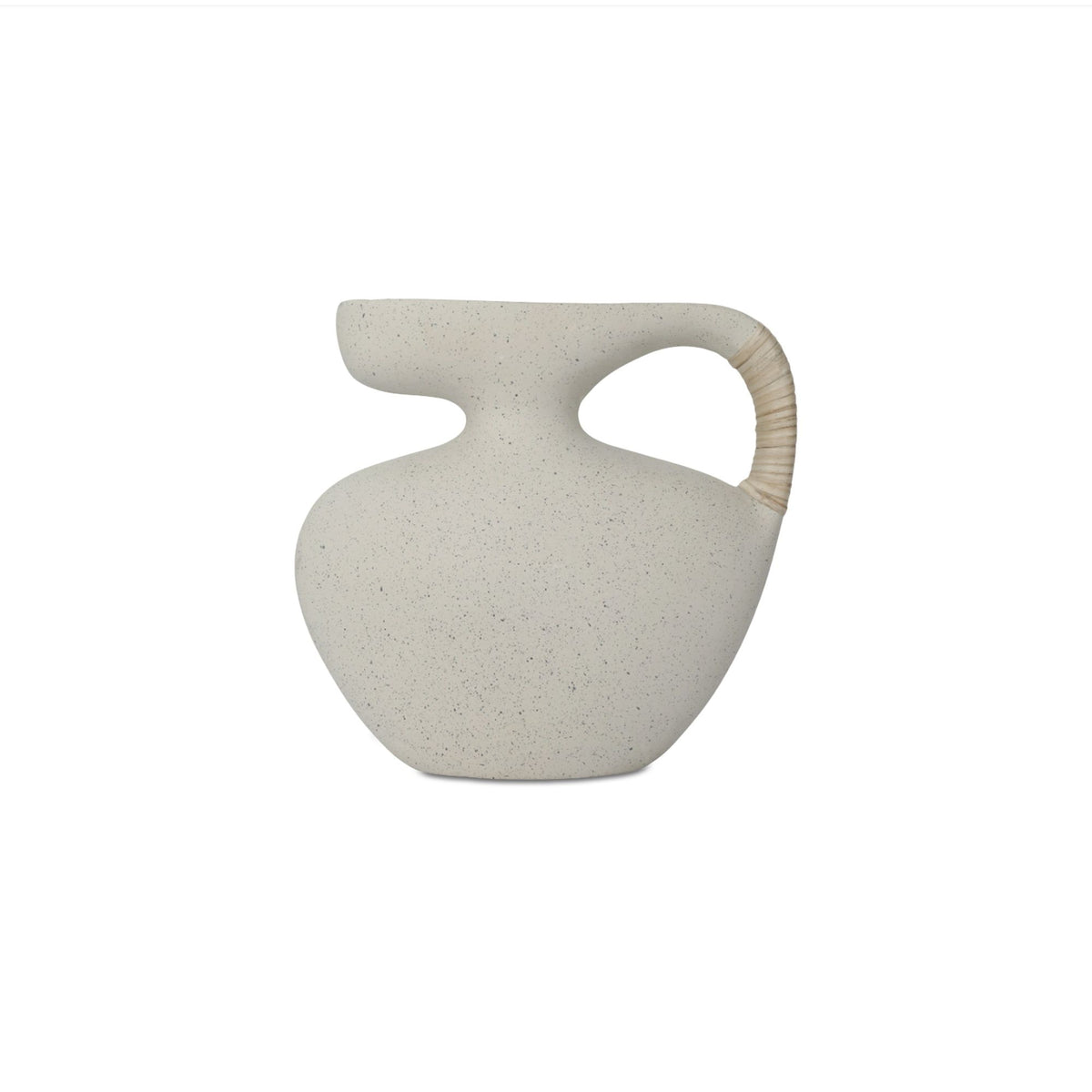 Vila - 9.5" Sculptural Vessel - Cream / White