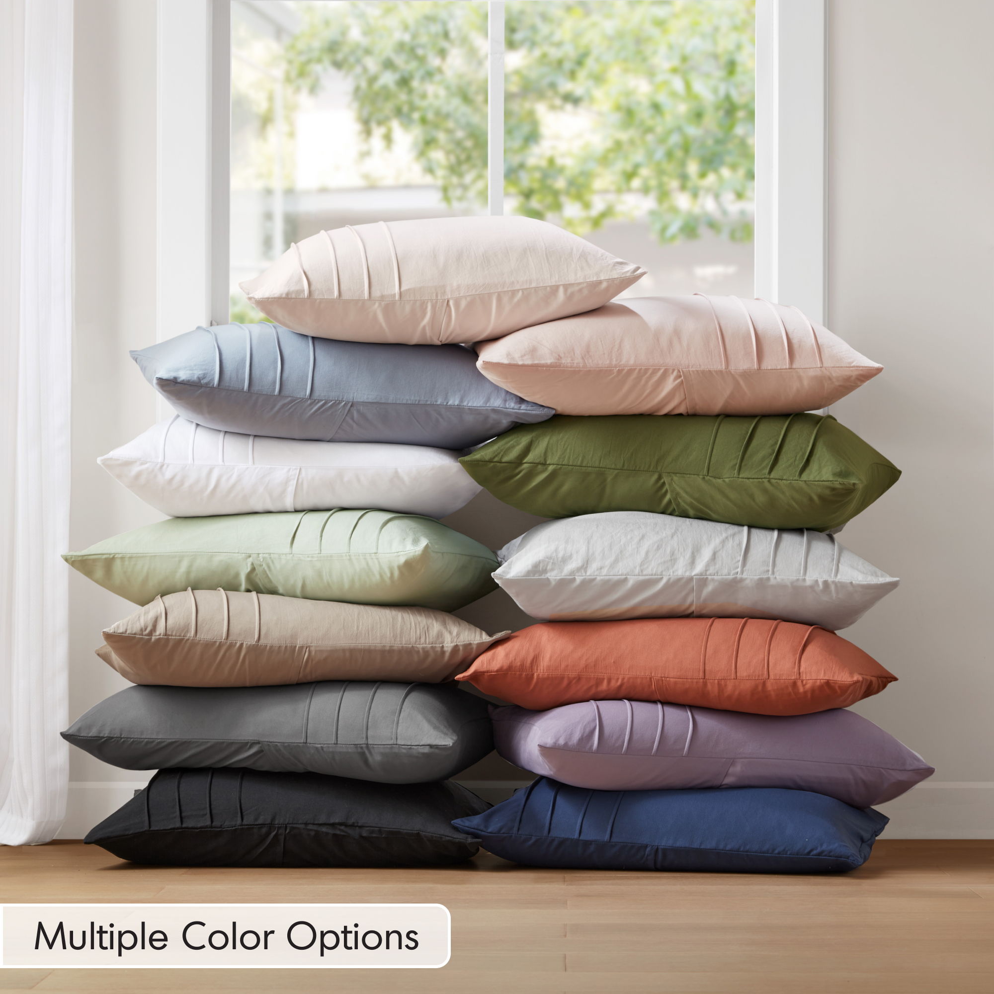 Porter - Queen Soft Washed Pleated Comforter Set - Clay