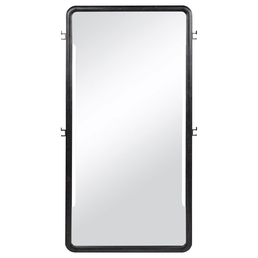 Leandro - 76" Full Length Floor Mirror - Burnished Black