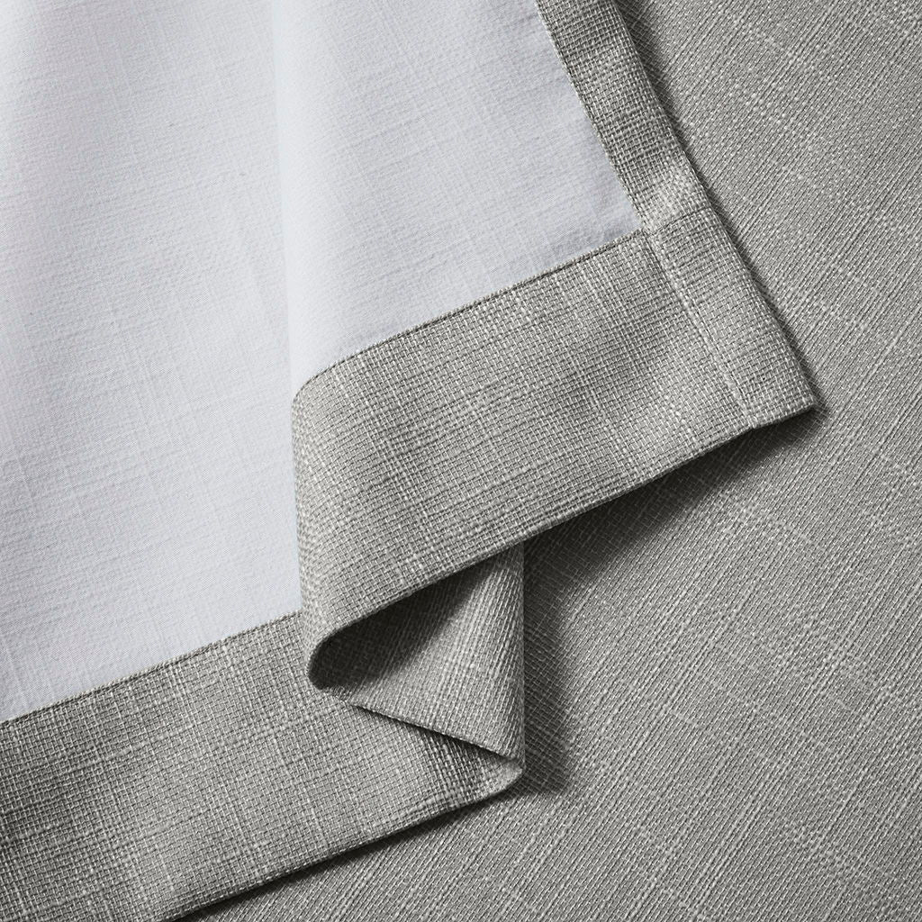 Maya - Printed Heathered Total Blackout Window Patio Panel - Gray
