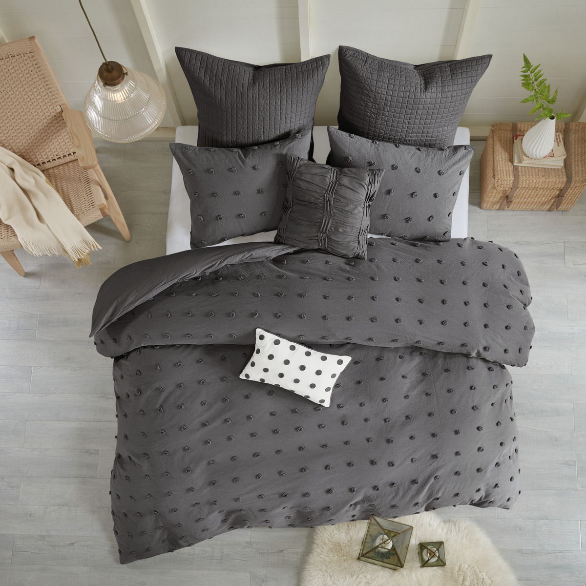 Brooklyn - Comforter Set - Charcoal
