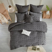Brooklyn - Comforter Set - Charcoal
