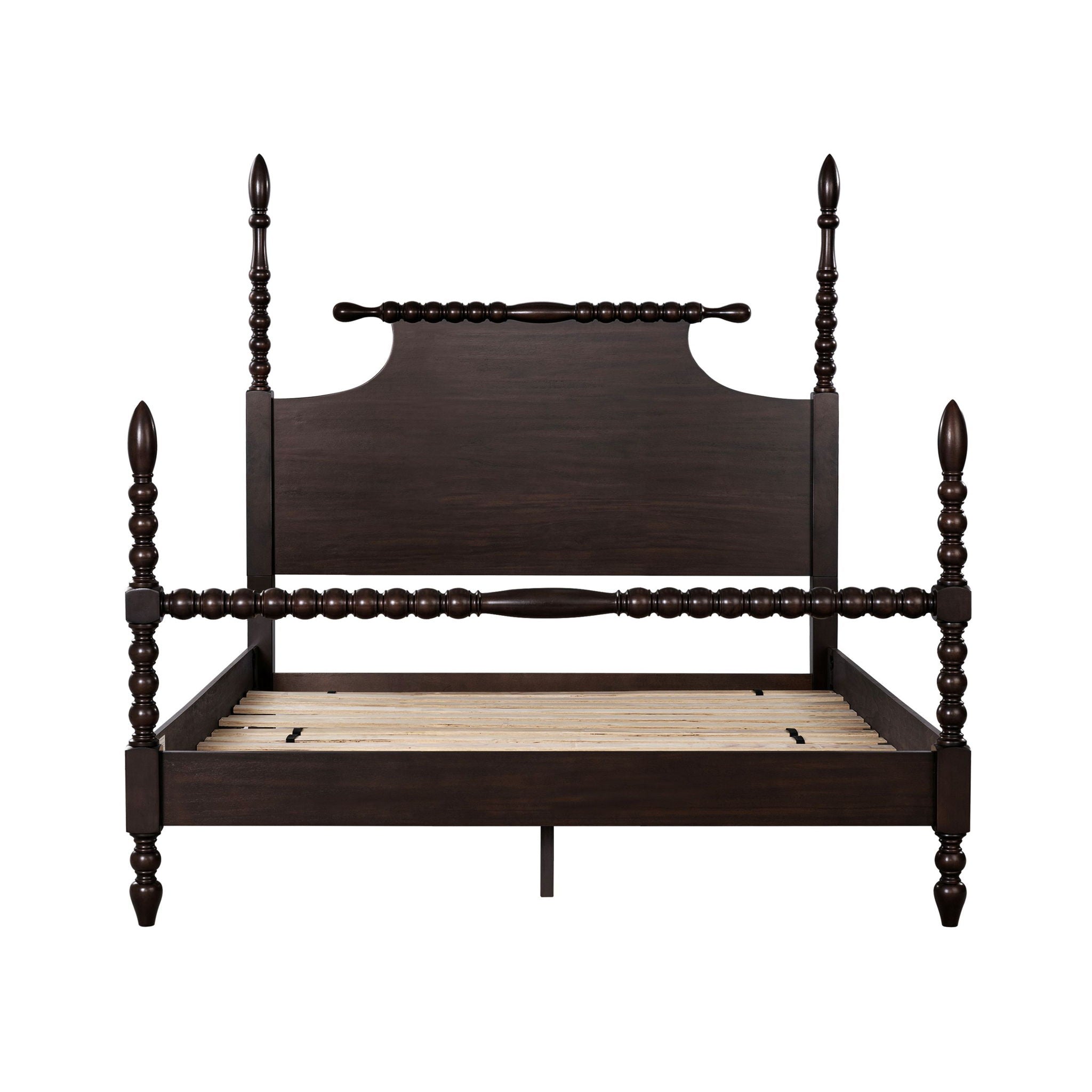 Beckett - Full Turned Wood Spindle Bed - Morocco Brown