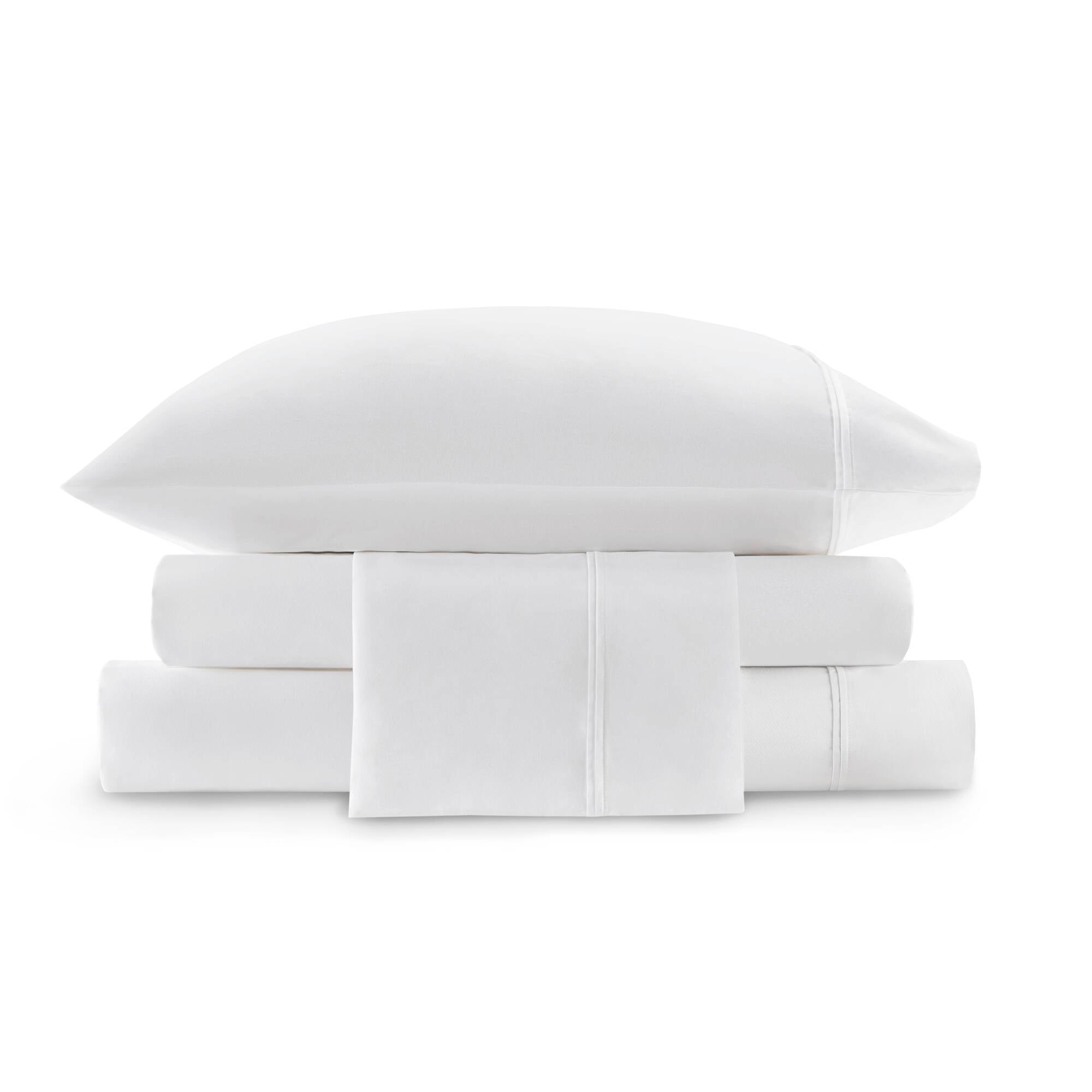 Queen Sateen Sheet Set - White