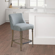 Delaney - 25" Upholstered Counter Stool - Blue