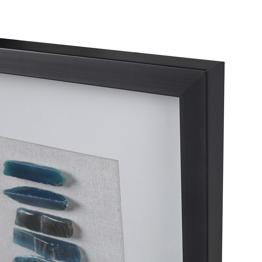 Cerulean Stones - Real Natural Agate Framed - Blue