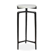 Tobias - Marble Slab Drink Table - Bronze / White