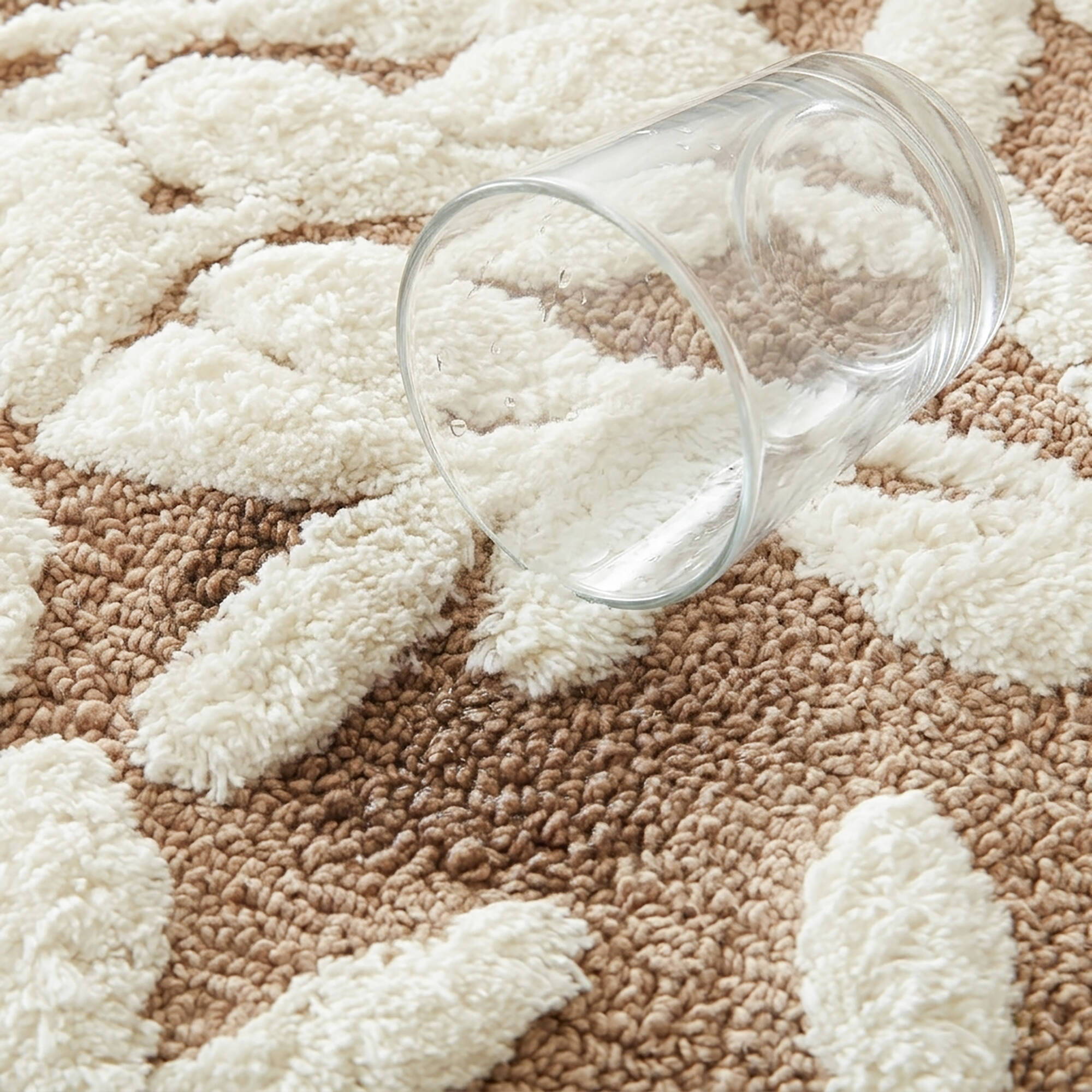 Serene - 34" x 21" Cotton Tufted Bath Rug - Mushroom