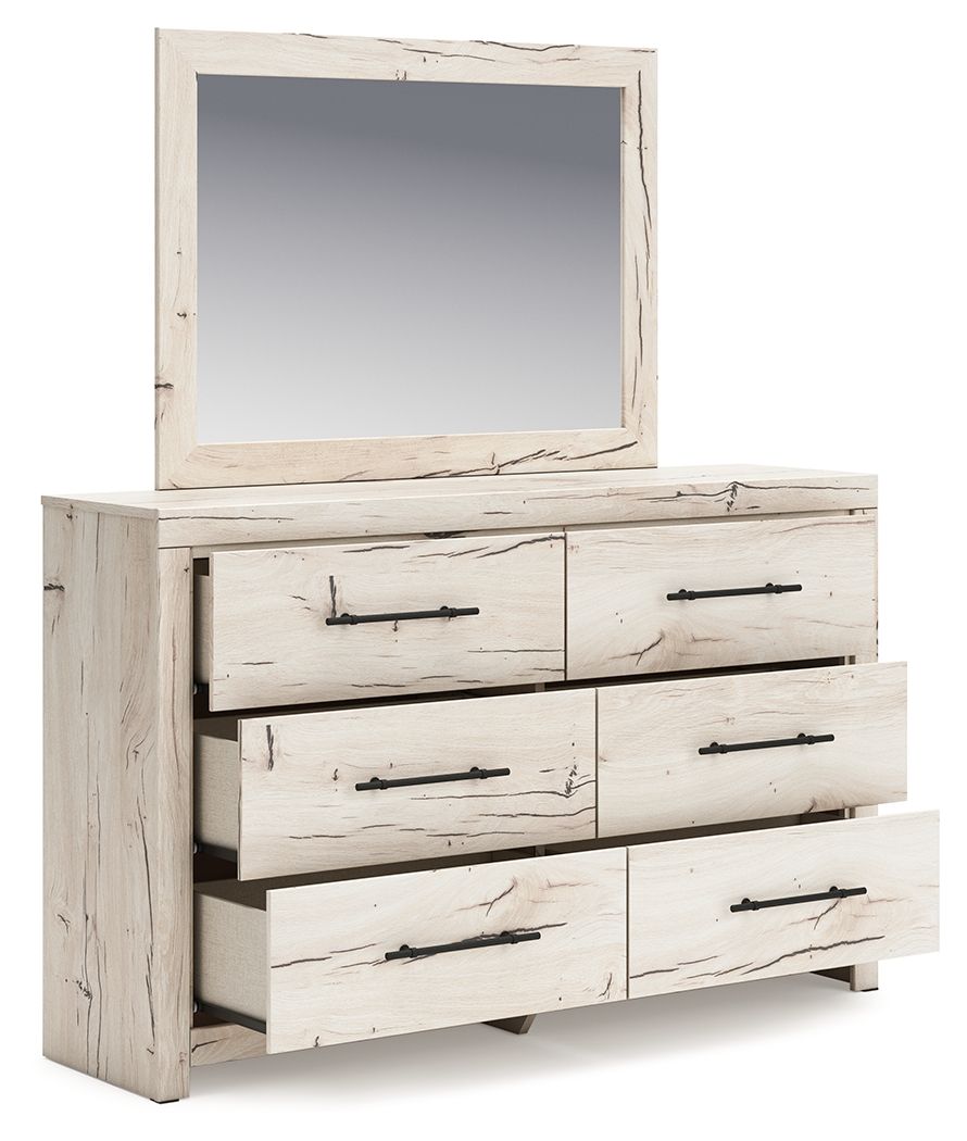 Lawroy - Dresser And Mirror - Light Natural