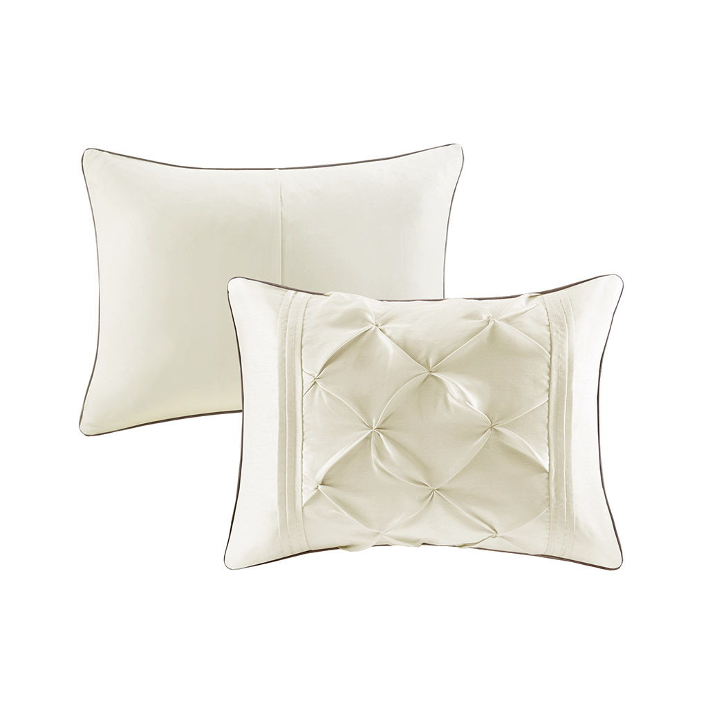 Laurel - Queen 7 Piece Tufted Comforter Set - Ivory