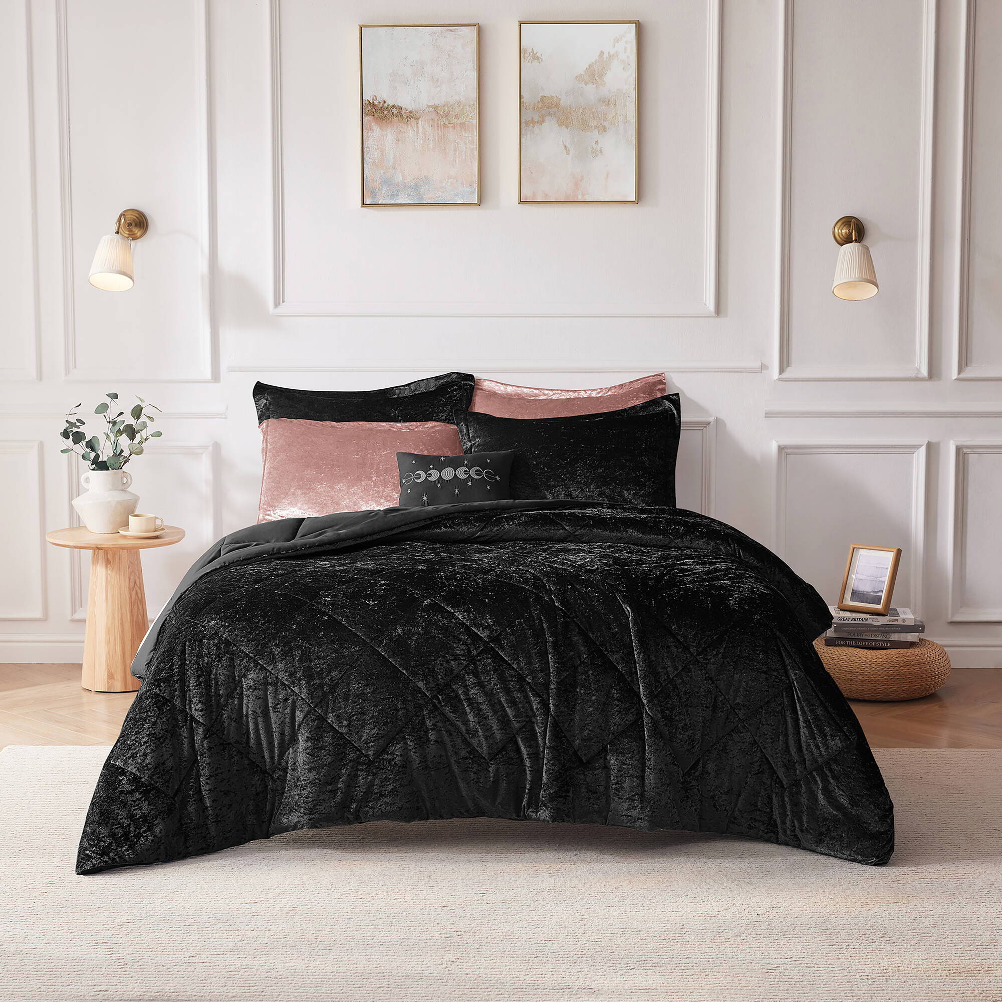 Felicia - Twin Duvet Cover Set - Black