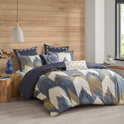 Alpine - King 3 Piece Comforter Mini Set - Navy
