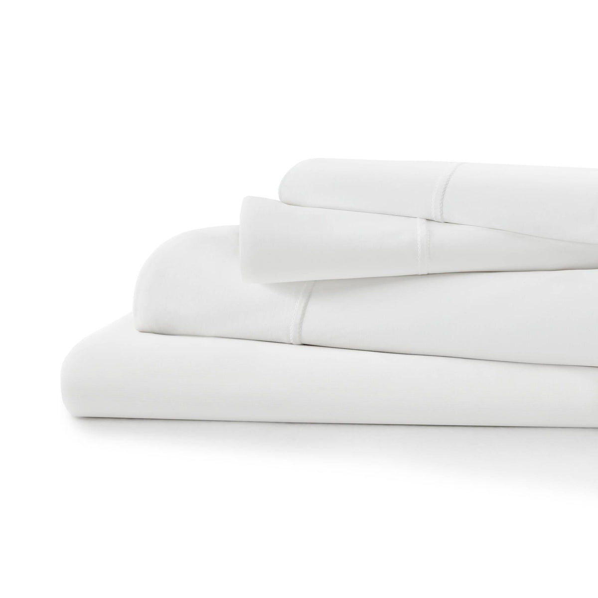 Queen Stretch Jersey Sheet Set - White