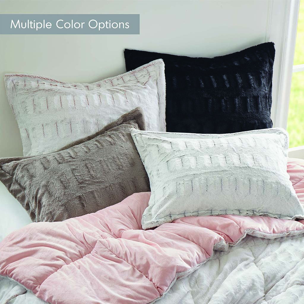 Gia - 3 Piece Full/Queen Solid Comforter Mini Set - Black