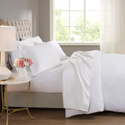 600 Thread Count - Cooling Cotton Blend 4-Piece Sheet Set - White