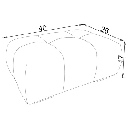 Calla - Rectangular Tufted Ottoman - Amber