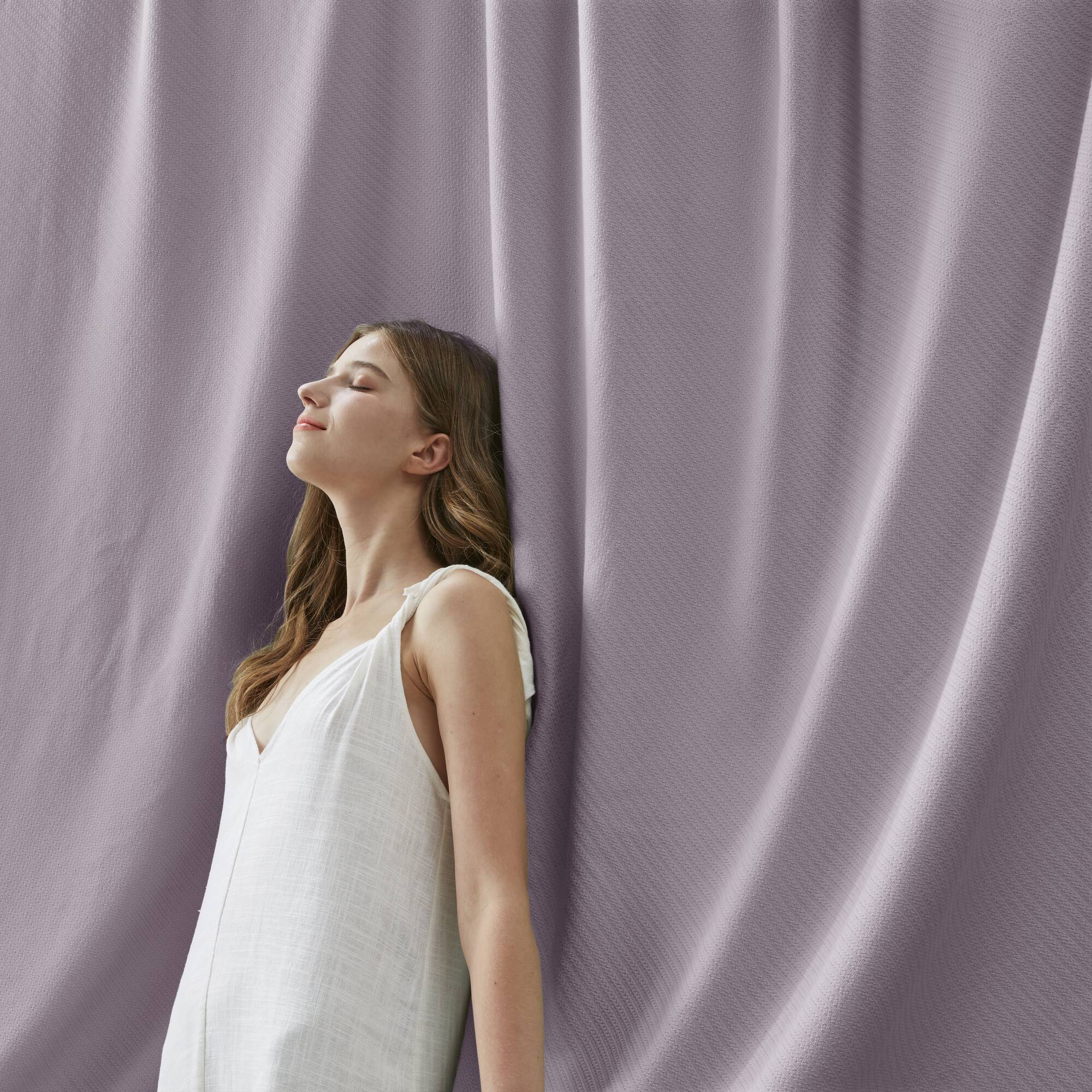 Liquid Cotton - King Blanket - Lilac