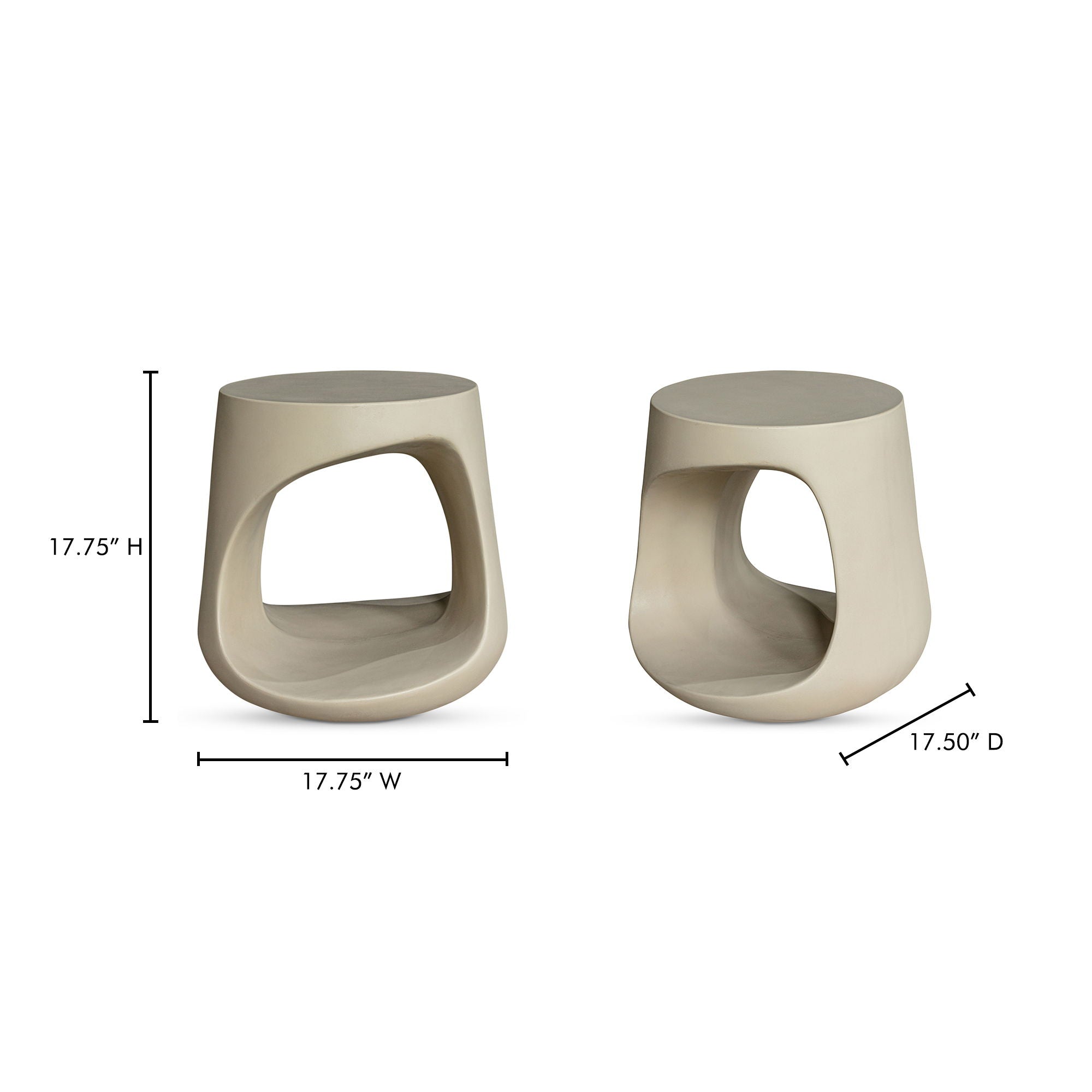 Rothko - Outdoor Stool - Cream