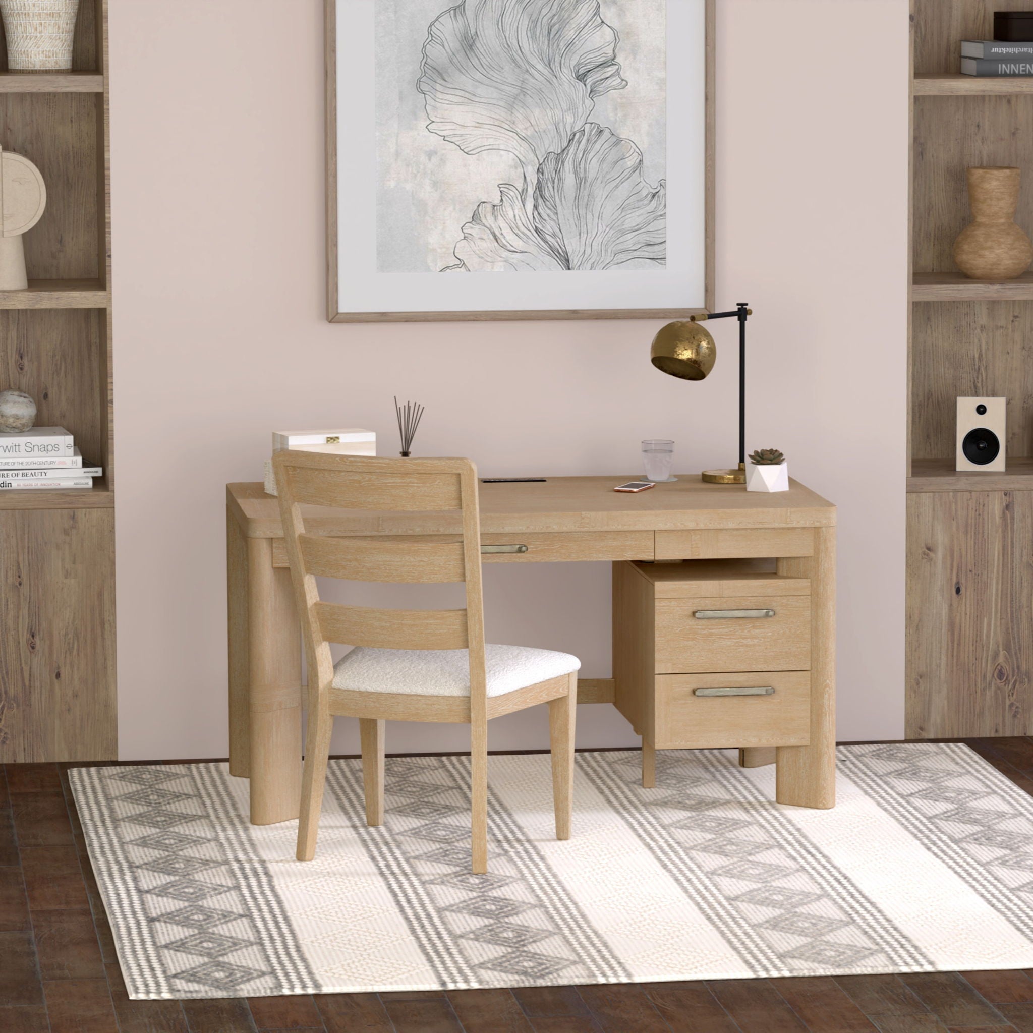 Desk - Tan - Wood