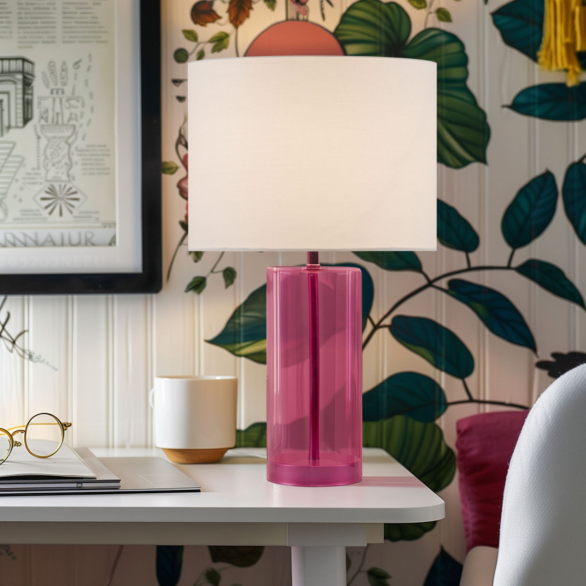 Neonova - Glass Table Lamp - Pink
