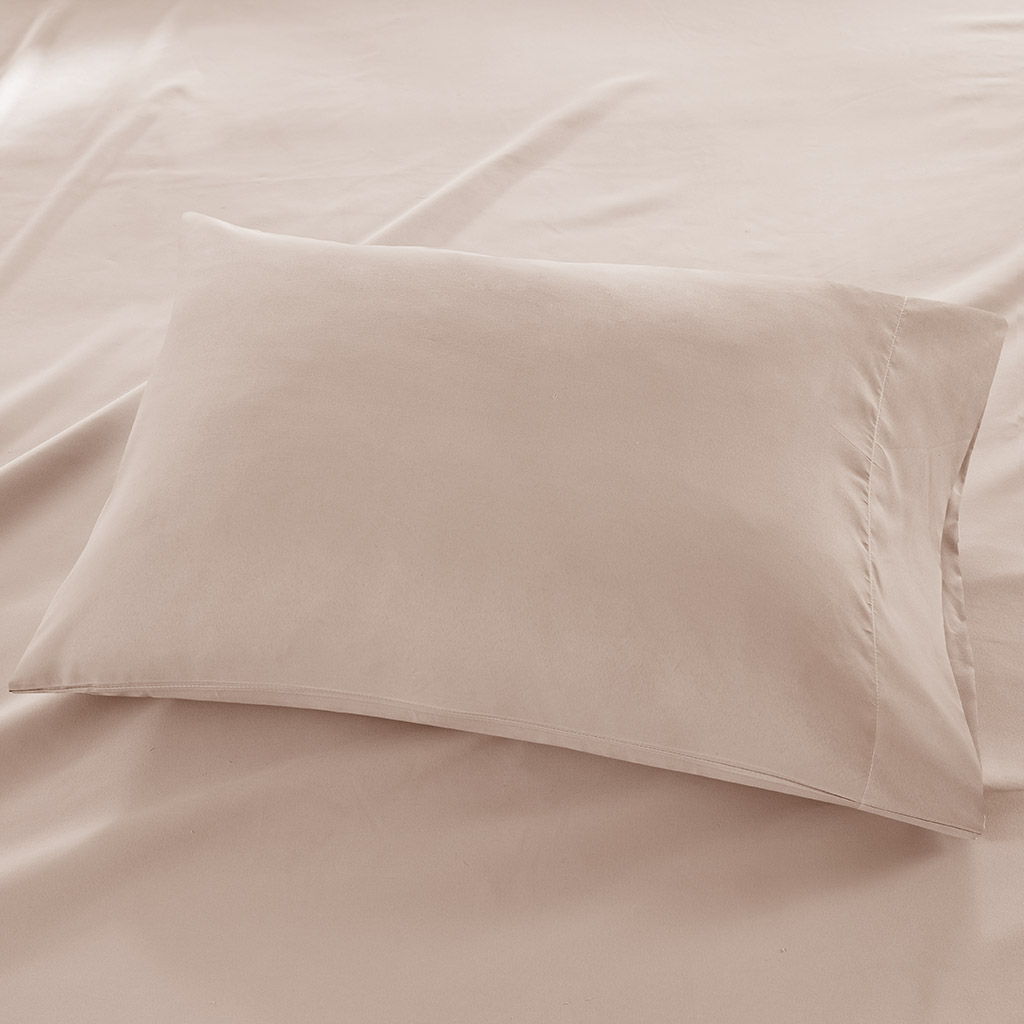 3M Microcell - California King Luxurious Brushed Microfiber Deep Pocket Sheet Set - Blush