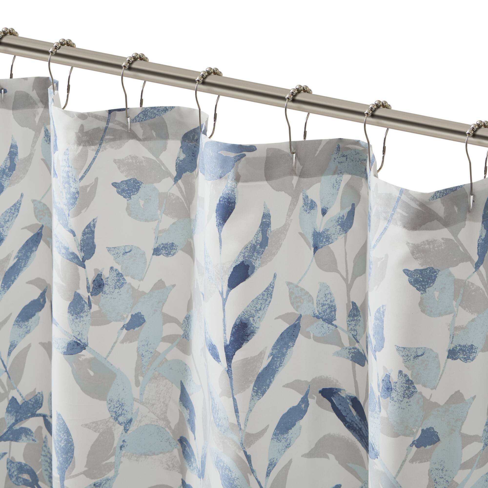 Sofia - Botanical Printed Shower Curtain - Blue