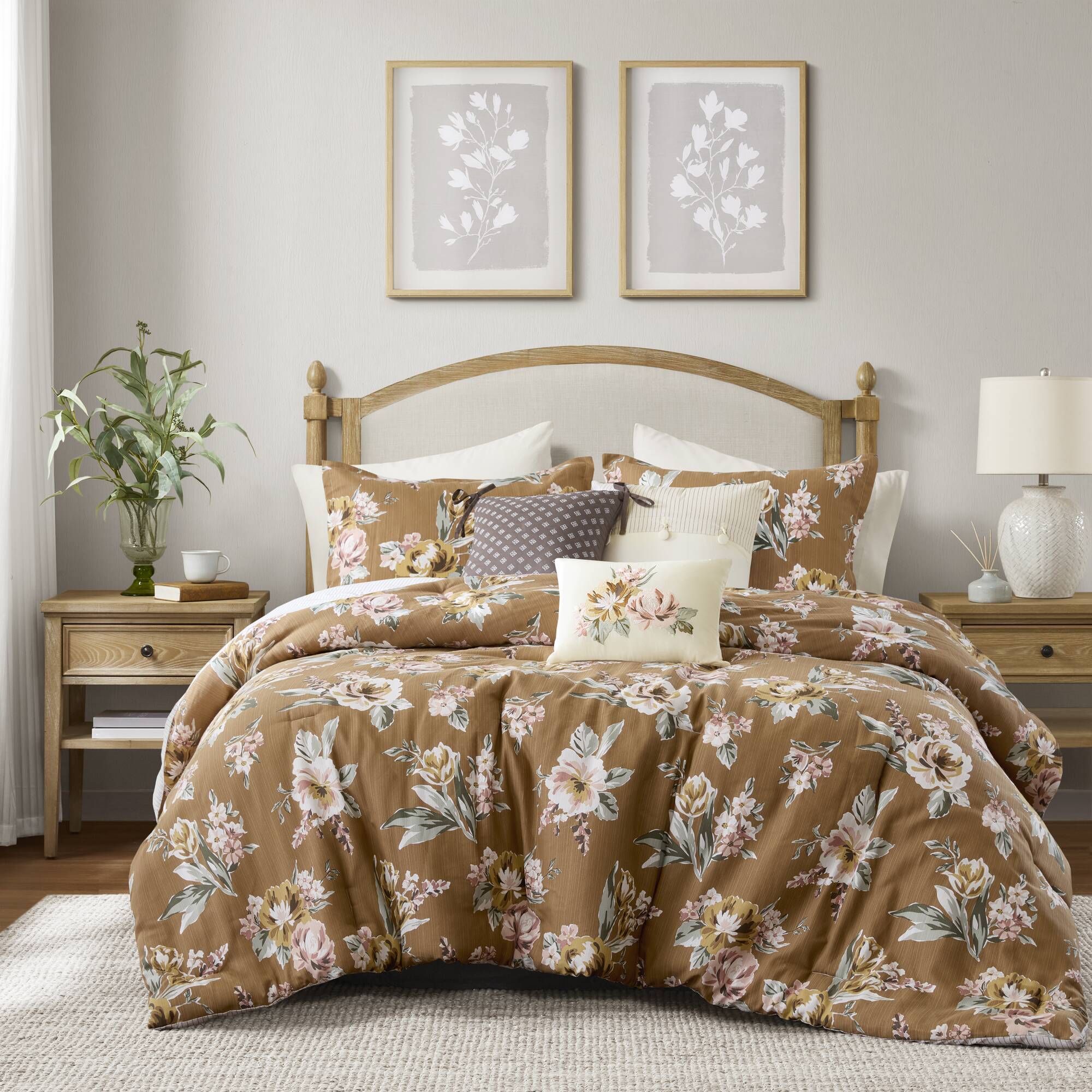 Salara - Queen Comforter Set - Terracotta