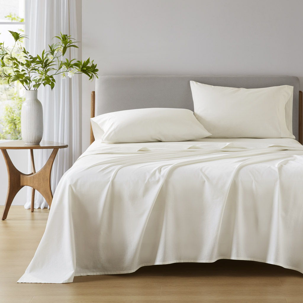 Cotton 144TC - Queen Solid Sheet Set - Ivory