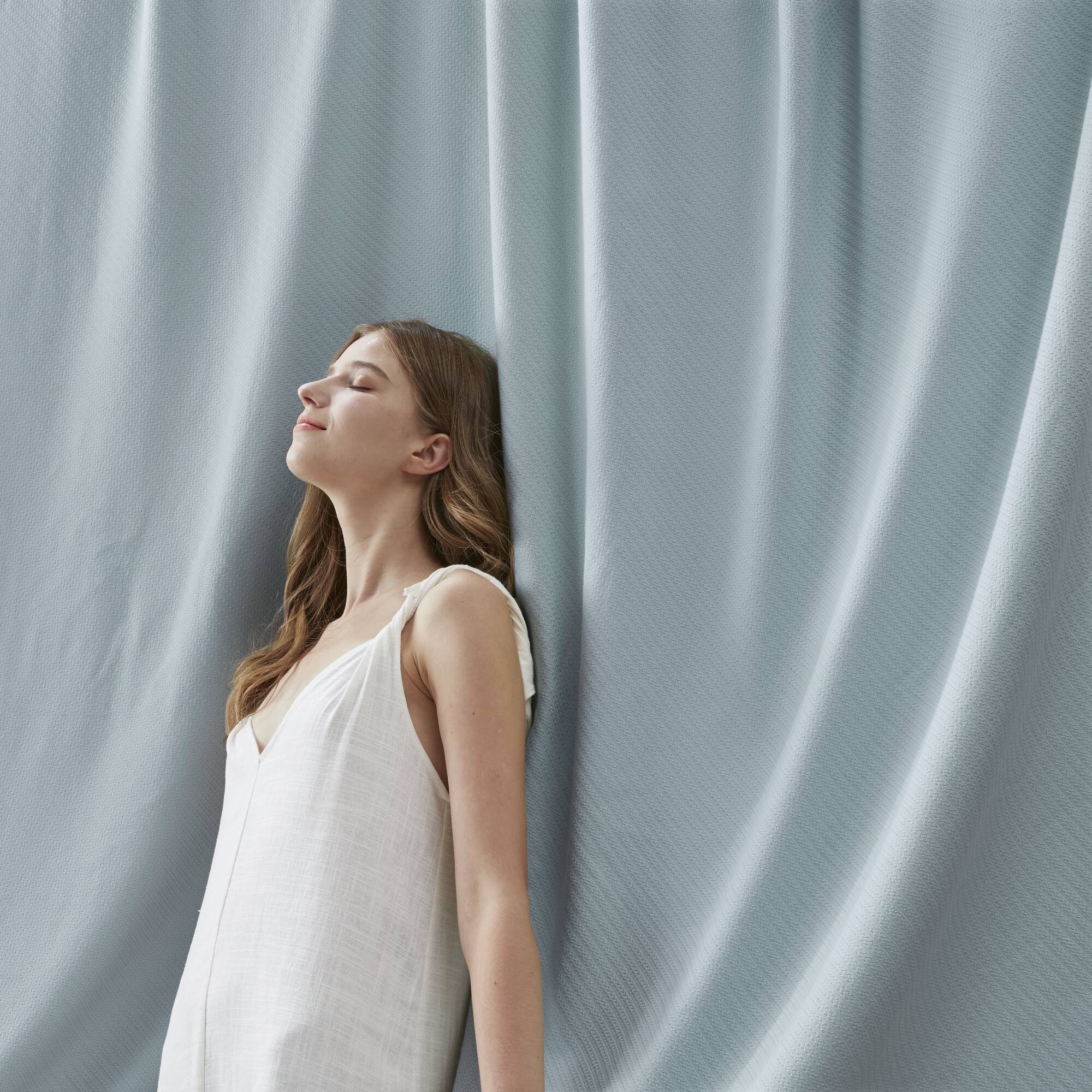 Liquid Cotton - Twin Blanket - Blue
