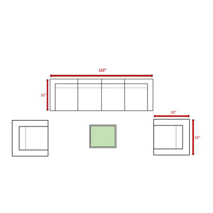 Stylish Entertainment Sectional Set, Outdoor Living