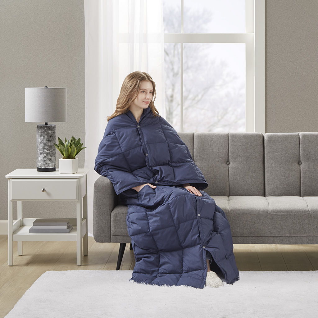 Hadly - Wearable Throw - Indigo