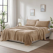 Soloft Plush - 4 Piece King Micro Plush Sheet Set - Taupe
